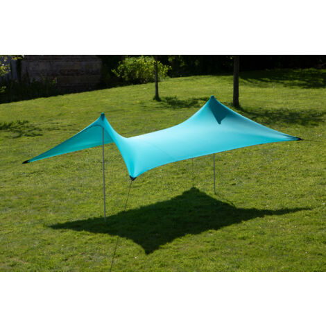Meister Sonnensegel - 210 x 210 cm - UVA/B-Schutz - LSF50+ - Für bis zu 4 Personen - Mit Sand-Ankern - grün / Strandzelt / Sonnenschutz-Dach / Sonnenzelt / Sonnensegel / Strandmuschel / 6819500