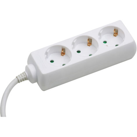 Meister Steckdosenleiste 3-fach - 5 m Kabel - weiß - Kunststoffleitung - IP20 Innenbereich / Steckerleiste / Mehrfachsteckdose / Tischsteckdose / Tido 3-fach / 7430250