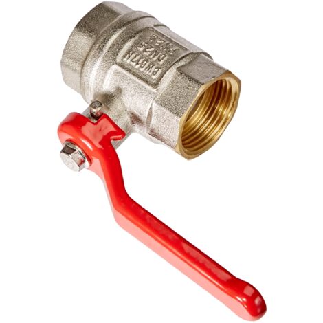 Meister Valvola a sfera – 30,93 mm (1 pollici) IG – con leva in acciaio lunga e passaggio completo – filettatura interna su entrambi i lati – ottone di alta qualità / rubinetto / rubinetto / 9922950 r