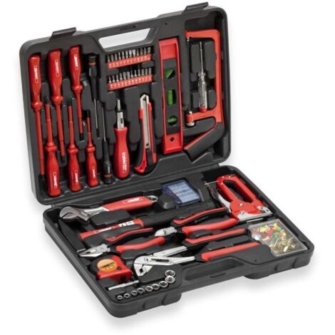 Meister Werkzeugkoffer 60-teilig Kunststoffkoffer Werkzeug Set Seitenschneider