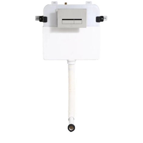 MEJE M5103F Réservoir de chasse d'eau mural double chasse d'eau Blanc
