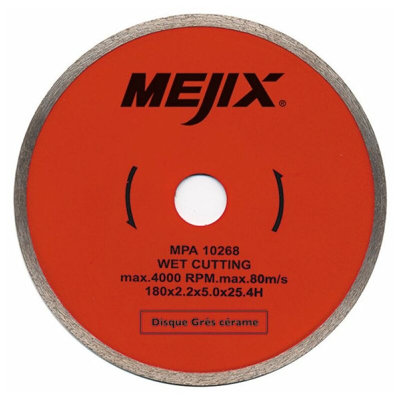Mejix - Disque gres cerame 180mm br 25 4/22 2mm