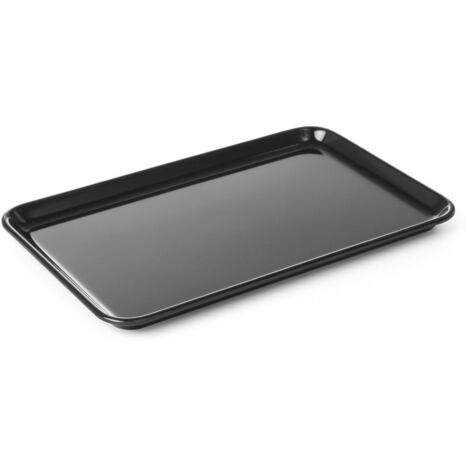 Melamin-Präsentationstablett für Lebensmittel 300 x 150 x 17 mm Schwarz - Hendi 569016