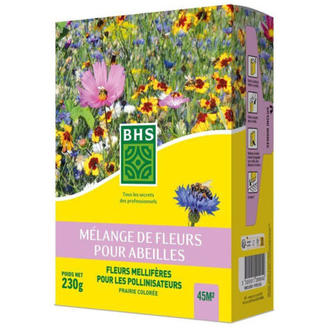 Mélange de graines fleurs sauvages BHS 230 g - 26 variétés annuelles pour abeilles