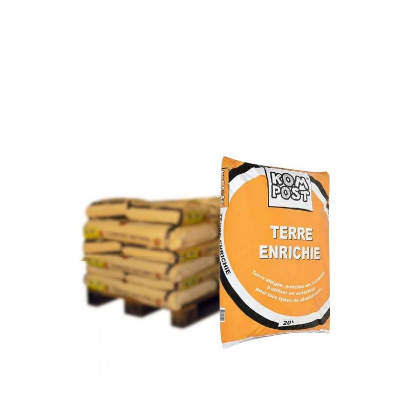 Mélange de terre végétale enrichie Racine pour bacs et jardinières, 10 sacs 20 litres - PRO95-10x20