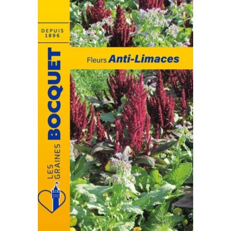 Mélange écologique de graines de fleurs anti-limaces – Exposition plein soleil – Semis de mars à juin – Floraison échelonnée de juin à octobre – Graines Bocquet