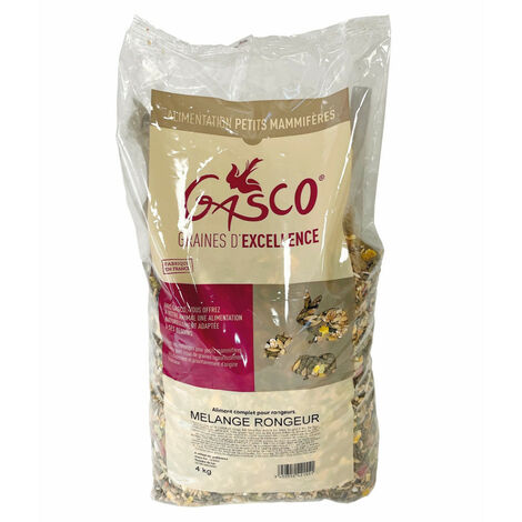 Mélange rongeur 4 kg lapin, cobaye, hamster, souris, gerbilles - Gasco - Multicolor