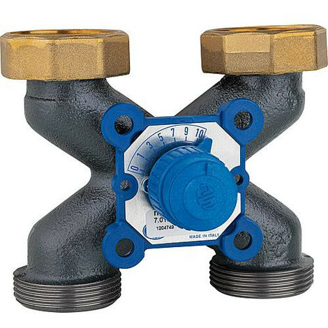 Mélangeur 4 voies fonte grise VMX-X 90, fil. 1 1/2''2 x brides KVS 8