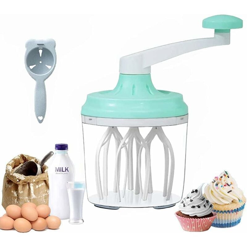 Basetbl - Mélangeur à main, mélangeur à main, mélangeur à main multifonction Speedy Chef avec batteur à œufs 1200 ml