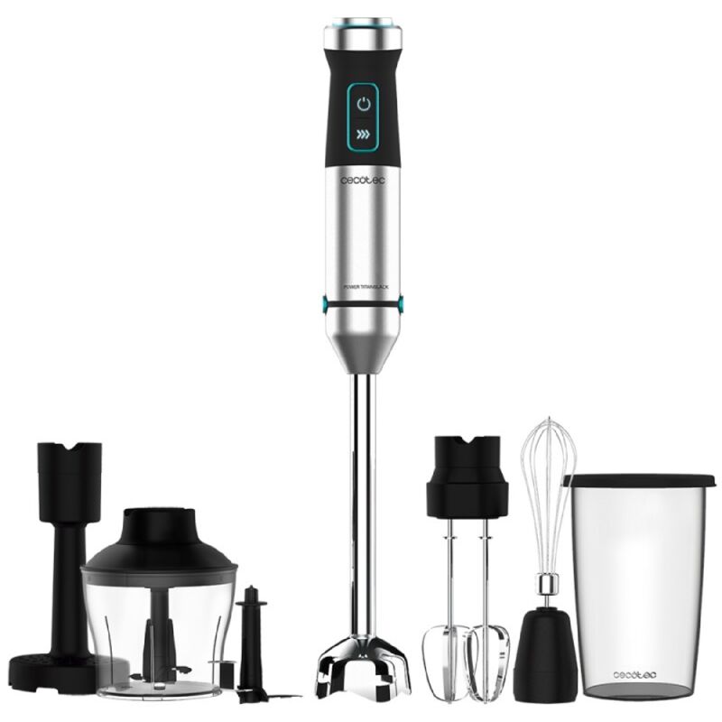 Cecotec - Mixeur plongeant Power TitanBlack 1500 xl PerfectCream&Crush