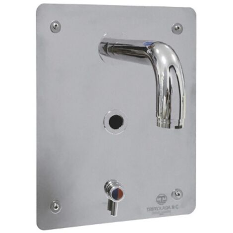 MÉLANGEUR À PHOTOCELLULE POUR LAVABO À CANAL Dimensions : Alimentation : pile 6 V lithium