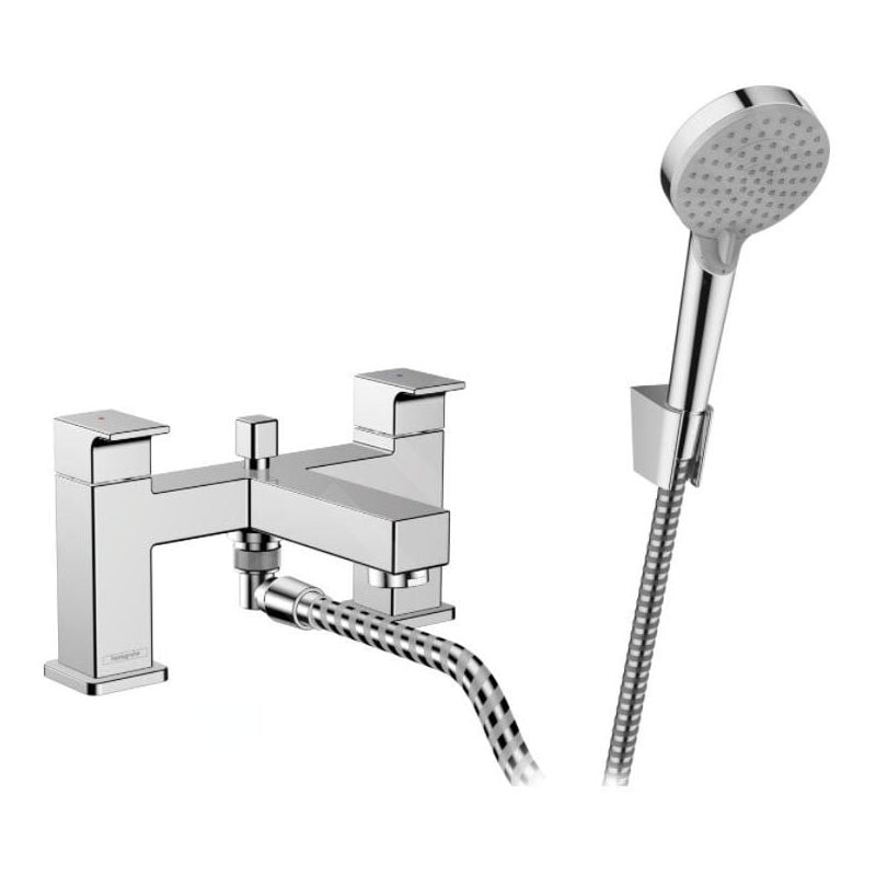 Vernis Shape - Mitigeur sur le bord de baignoire avec accessoires, installation 2 trous, chrome 71462000 - Hansgrohe