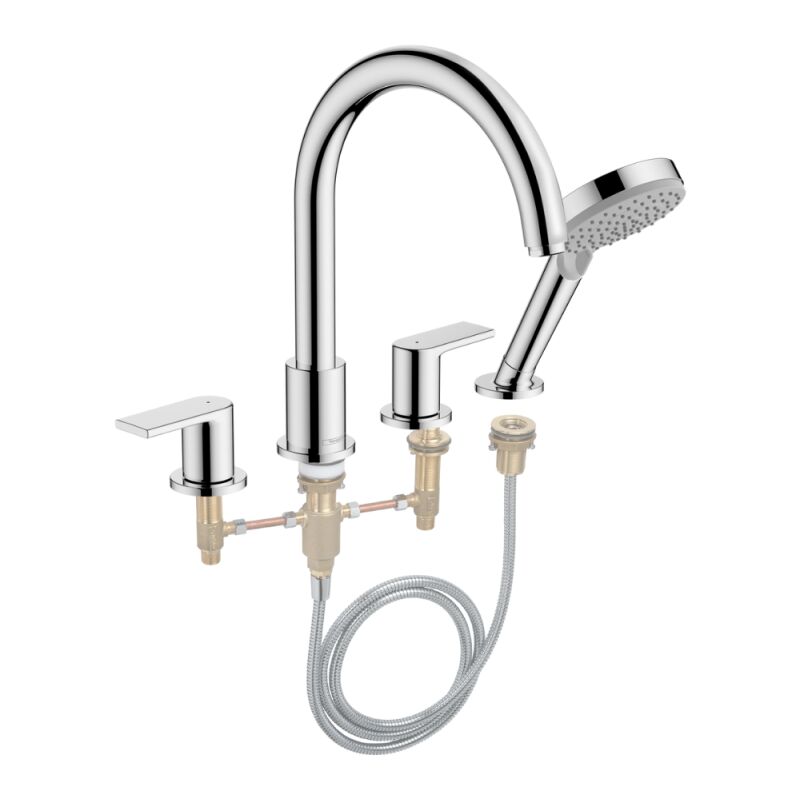 Hansgrohe - Mélangeur baignoire 4 trous Vernis Shape chromé + corps d'encastrement