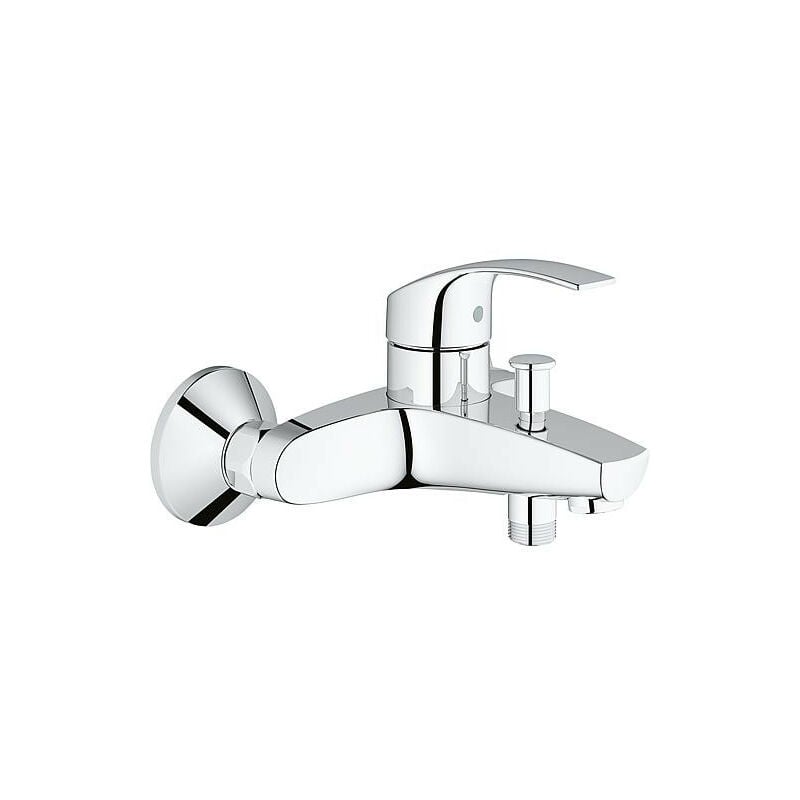 Melangeur baignoire Grohe Eurosmart, montage mural, chrome Securise