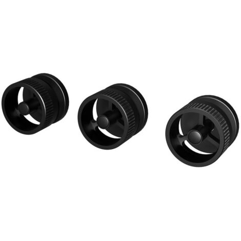 Melangeur Bain Douche 3 Trous Rota Black Mat - CRISTINA ONDYNA RT16213