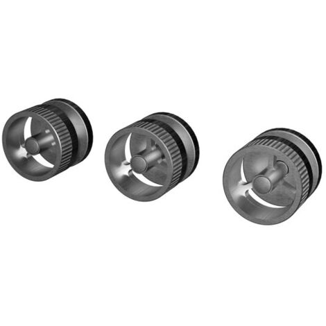 Melangeur Bain Douche 3 Trous Rota Metal Brosse - CRISTINA ONDYNA RT16277
