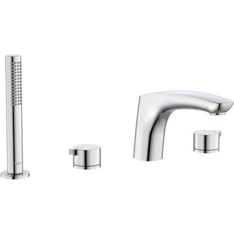 Mélangeur bain-douche INSIGNIA sur gorge 4 trous - Chromé - Roca - A5A093AC00