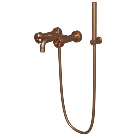 Melangeur Bain Douche Rota Or Rose Brosse - CRISTINA ONDYNA RT18034P