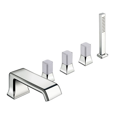 MELANGEUR BAIN DOUCHE SUR GORGE 5 TROUS ITALY POIGNEE CALACATTA - CRISTINA ONDYNA IT12151CC