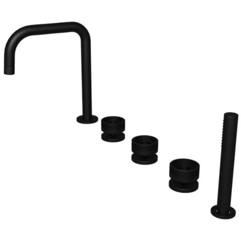 Melangeur bain douche sur gorge Black mat Rota - CRISTINA ONDYNA RT12113