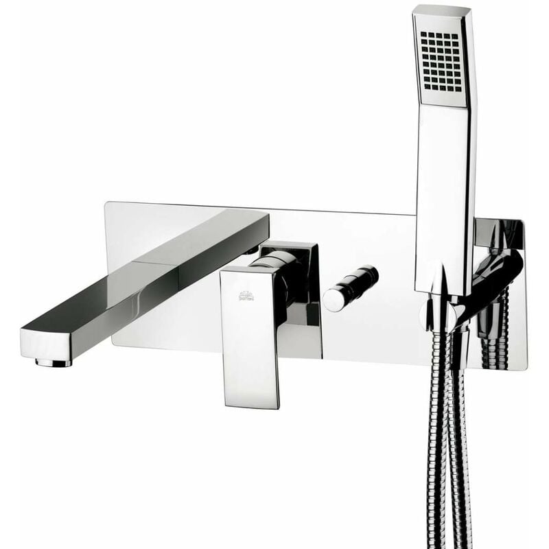 Elle - Mitigeur de baignoire encastré avec accessoires et corps d'encastrement, chrome EL001CR - Paffoni