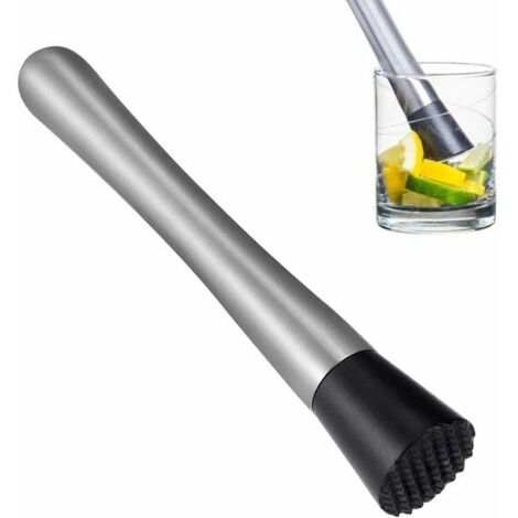 Mélangeur Bâton Mélangeur bâtonnet vin Outil Acier Inoxydable Muddler 21cm Pilon à Cocktail en Acier Inoxydable Cocktail de Pilon en Acier inoxydable Cocktail