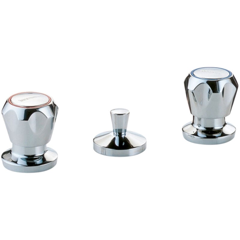 Bagnoclic - Mélangeur bidet complet 3 trous avec vidage