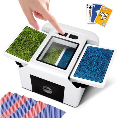 Mélangeur De Cartes électronique Rechargeable USB-C - 1,5 S Par Jeu, Silencieux 55 DB - Pour Poker, Belote, Tarot, 1-2 Jeux