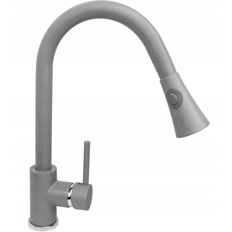 Granitan - mélangeur de cuisine gris serpent avec douchette extractible