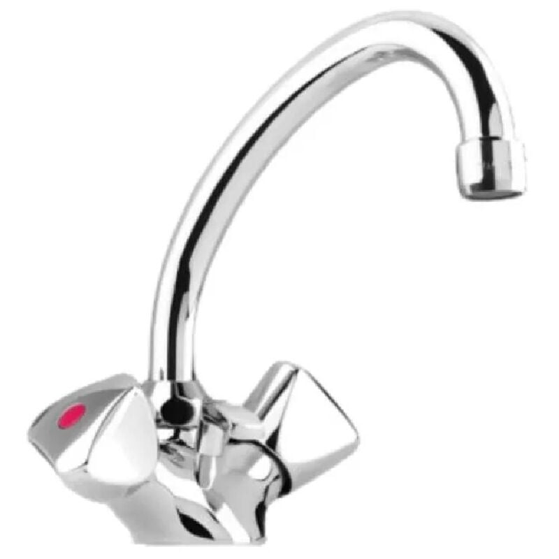 Kramer - Mélangeur de lavabo têtes céramiques et vidage abs.