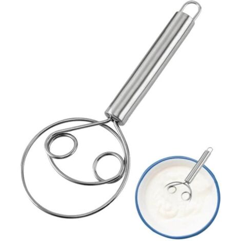 Mélangeur de pâte - Cuisine - Acier inoxydable - Ergonomique - Durable - Double bobine