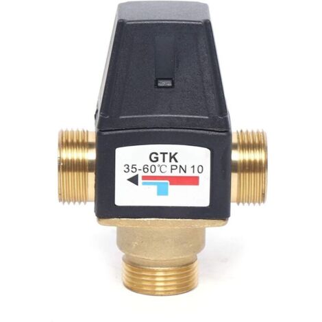 Mélangeur d'eau froide/chaude professionnel en laiton, robinet mitigeur thermostatique DN20 filetage mâle 3 voies en laiton po