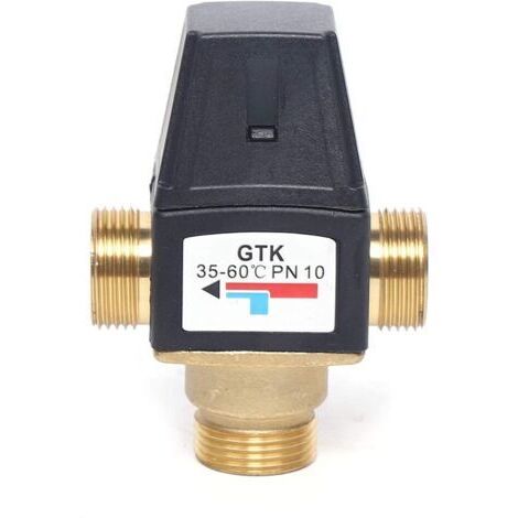 Mélangeur d'eau froide/chaude professionnel en laiton, robinet mitigeur thermostatique DN20 filetage mâle 3 voies en laiton pour système de douche chauffe-eau solaire contrôle de la te