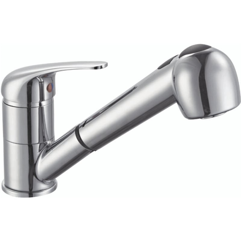 Mélangeur d'évier avec douchette Chrome avec Monocommande mod. Alice