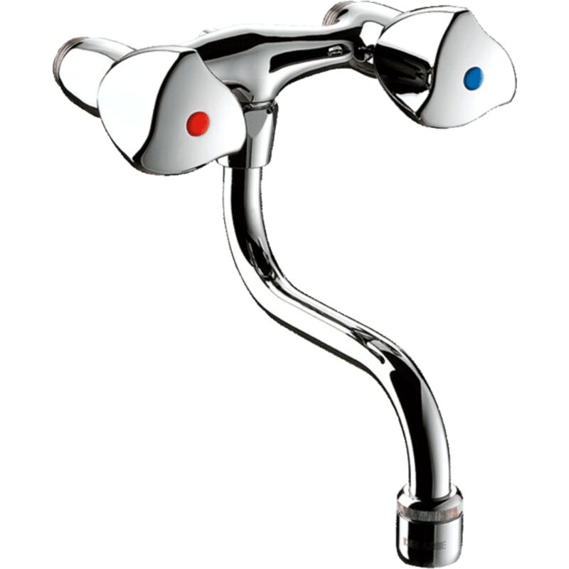 Delabie - Mélangeur évier mural avec bec orientable