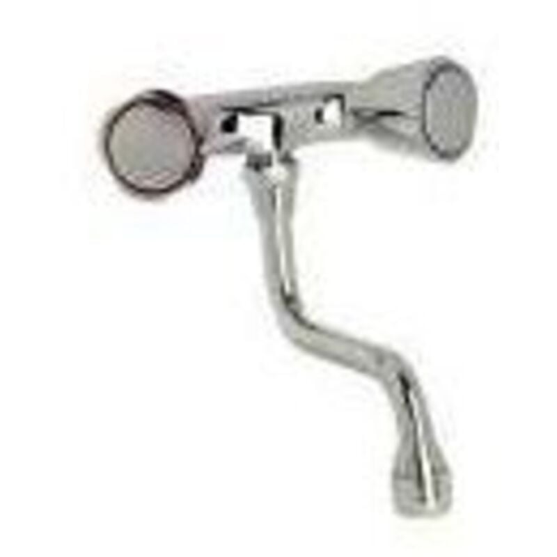 Blanc Habitat - melangeur d'evier mural chrome - entraxe special