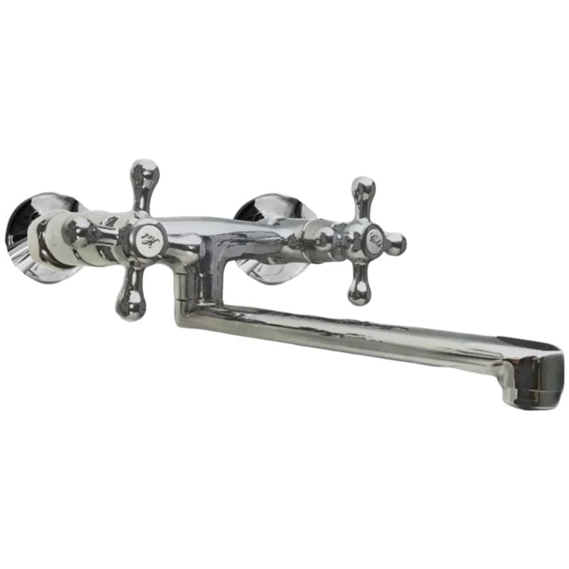 Bagnoclic - Mélangeur mural d'évier cuisine retro avec bec orientable