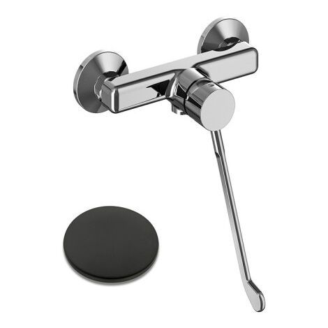 Mélangeur douche clinic poignee pmr black mat - CRISTINA ONDYNA PC40113