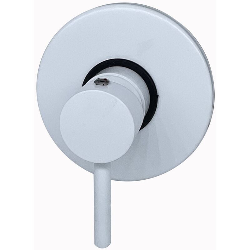 Mélangeur encastré à deux voies Blanc mat avec Monocommande mod. mm