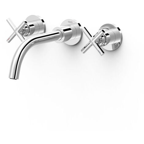 Mélangeur encastré pour lavaboStructure encastrée incluse Chrome - TRES 28330002