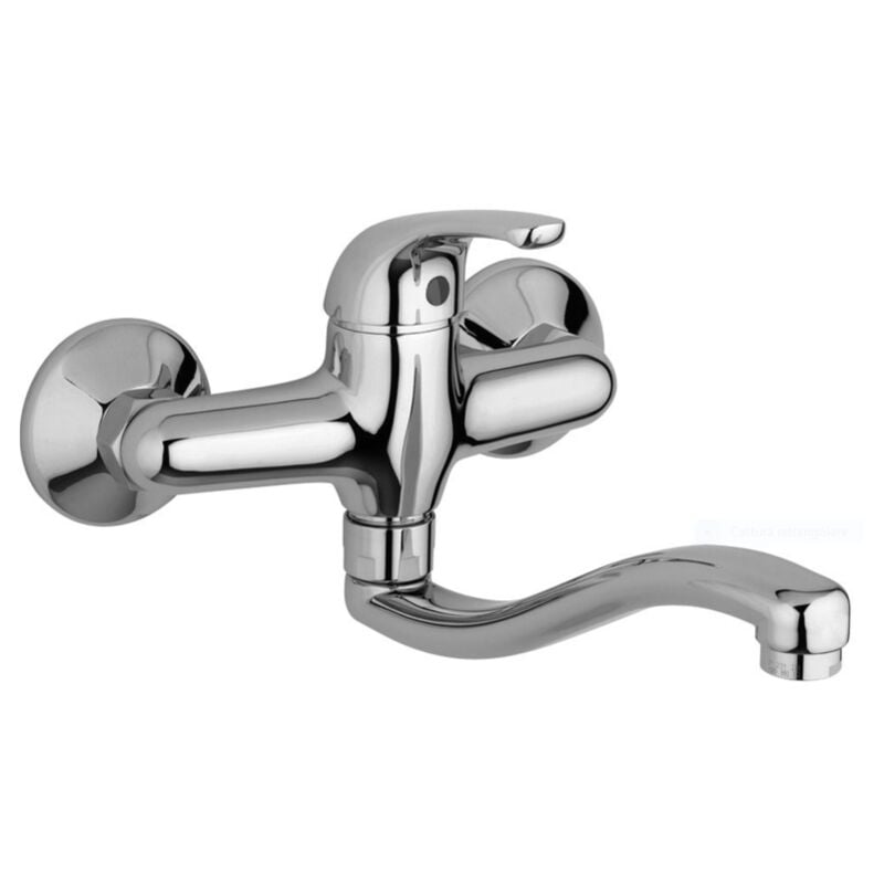 Paffoni - Mélangeur évier mural Apollo 3 series APM3161CR Chromé - Laiton