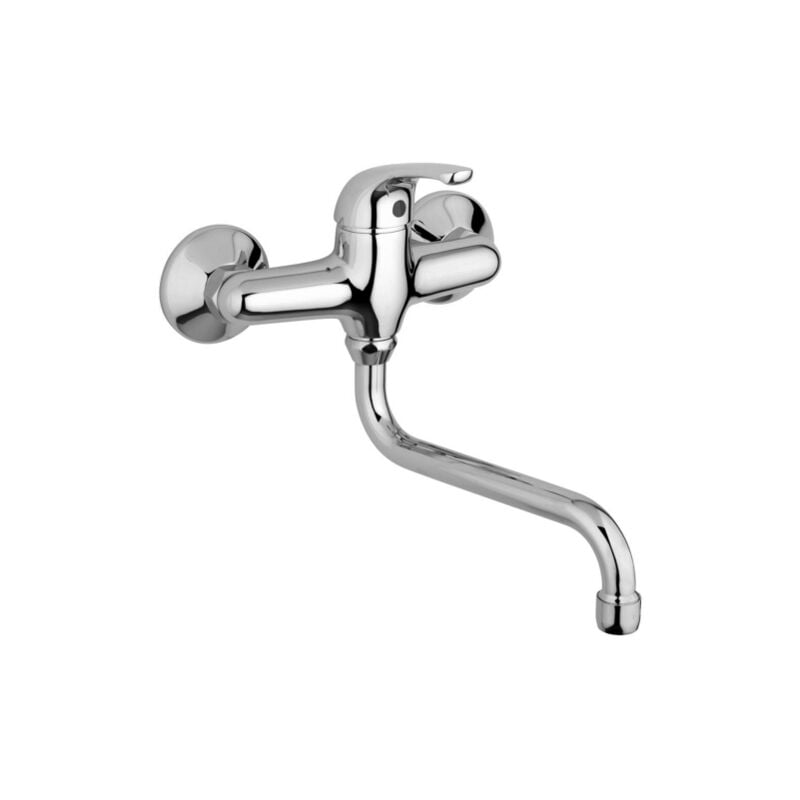 Paffoni - Mélangeur évier mural Apollo 3 series APM3164CR Chromé - Laiton