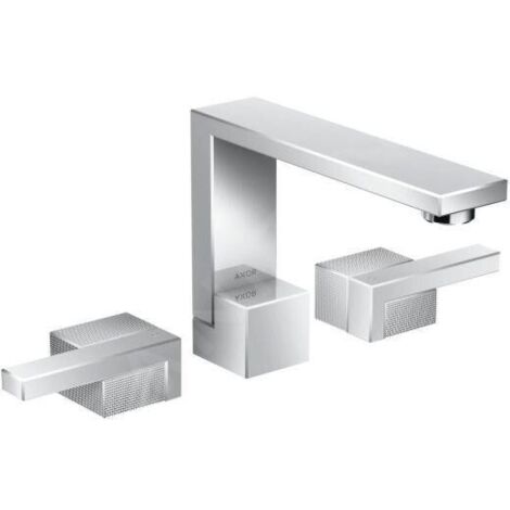 Mélangeur lavabo 3 trous AXOR Edge 130 avec vidage par pression,