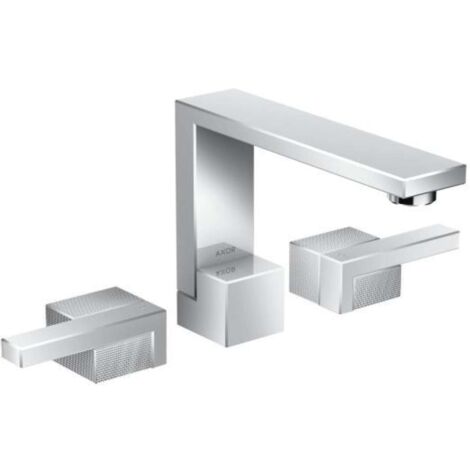 Mélangeur lavabo 3 trous AXOR Edge 130 avec vidage par pression,