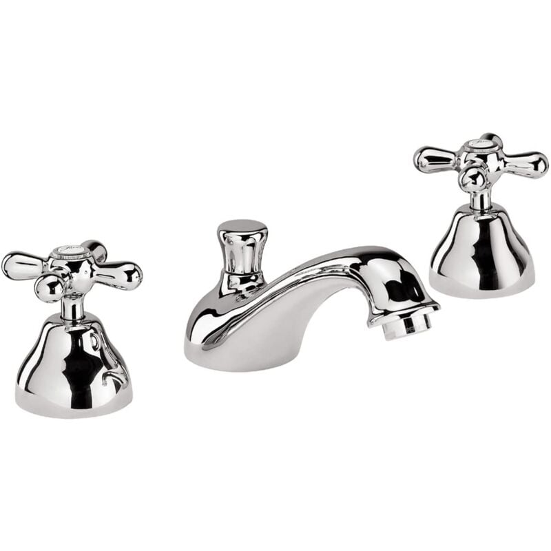 Melangeur 3 trous lavabo salle de bain classique évier Rétro victorienne deux poignées croix robinet Paini Liberty 211