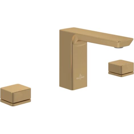 Mélangeur lavabo 3 trous VILLEROY ET BOCH Subway 3.0 Brushed Gold
