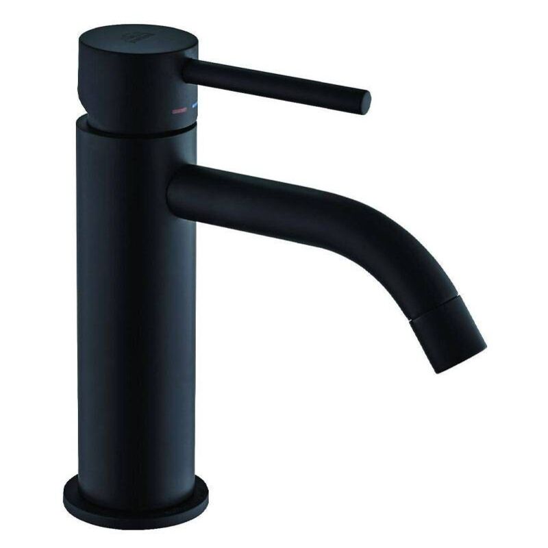 Mélangeur lavabo avec vidange Clic-Clac 1'1/4G Paffoni Light series LIG071KNO Laiton - Noir mat