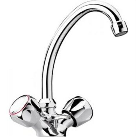 Mélangeur lavabo bec tube mobile Paini tête céramique NF
