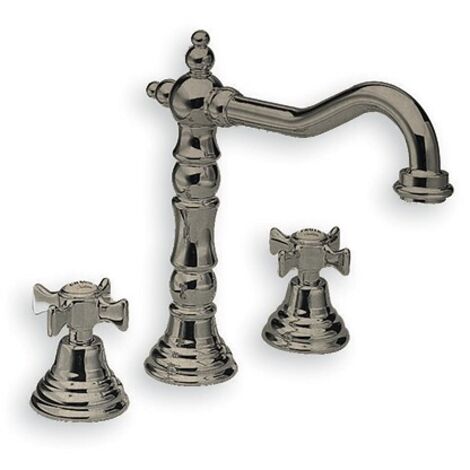 Mélangeur lavabo CHAMBORD 3 trous Bac potence METAL BROSSE - CRISTINA ONDYNA CH11277