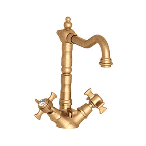 Mélangeur lavabo chambord bec potence mobile vieux bronze mat +vidage - CRISTINA ONDYNA CH11193